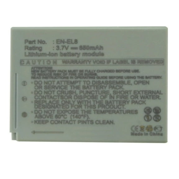 Batteries N Accessories BNA-WB-L9029 Digital Camera Battery - Li-ion, 3.7V, 650mAh, Ultra High Capacity - Replacement for Nikon EN-EL8 Battery