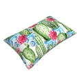 thumbnail image 3 of Binfone Flowers And Cactus Standard Size Pillowcase, Long Staple Pure Cotton Envelope Closure Pillow Cover,16"X24", 3 of 9