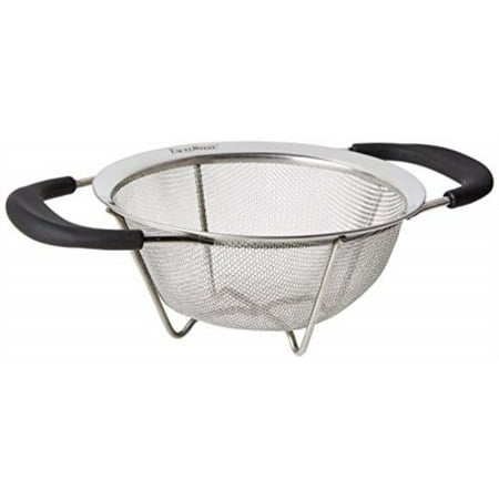 

ExcelSteel Professional Quality Heavy Gauge Mesh Colander With Santopreme Handles 6-1/2-Inch