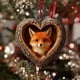 thumbnail image 5 of Adornos En Forma De Corazón Con Motivos Animales Para Decorar El Árbol De Navidad, El Hogar Y Otras Fiestas. Regalo Festivo Inspirado En La Naturaleza., 5 of 8