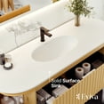 thumbnail image 5 of Eviva Haven 64"W x 22"D Oak Freestanding Bathroom Vanity with White Solid Surface Integrated Sink Top, 5 of 7