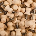 thumbnail image 4 of Wooden Push Pins, 100 Pieces Wood Thumb Tacks Decorative for Cork Boards Map Photos Calendar with Box, Cap Shaped, 4 of 9