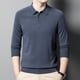 thumbnail image 2 of [Lavable] [Suéter de lujo a máquina para hombre de lana 2024 Otoño e invierno Nuevo polo de solapa de lana pura, 2 of 5