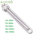 thumbnail image 2 of Calentador Tubular 12v 24v 36v 48v 1 "rosca BSP agua de inmersión DN25 DC 300w 600w 1200w 1500w elemento calefactor eléctrico Solar, 2 of 5