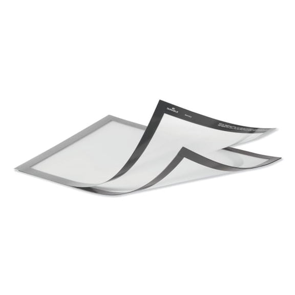 DURABLE Magnetic DURAFRAME PLUS Document Sign Holder, Letter-Size 8-1/2" x 11", Silver, 2 Pack (400423)