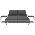 thumbnail image 3 of vidaXL 2-Person Garden Sun Bed with Cushions Poly Rattan Grey, 3 of 10