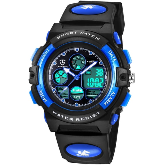Digital Watch for Age 5-12, Waterproof Outdoor Sport Watches Analog Wrist Watches with Alarm Stopwatch for Age 5-12 Christmas Birthday Gift