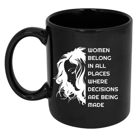 

RADANYA Women Belong In All Places Ceramic Mugs Coffee Mugs 11oz Beautiful Mugs Gift For Birthday Gift For Boyfriend Girlfriend Valentine s Day Friendship Day Gift For Best Friend Color : Black