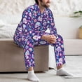 thumbnail image 7 of Naloa mushroom rainbow Skull cartoon Men’s Pajamas Set - Long Sleeve Button Down Sleep Shirt and Pajama Bottoms Sleepwear Set-Small, 7 of 7
