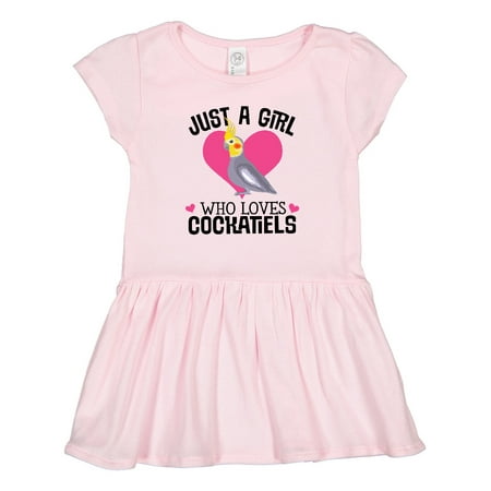 

Inktastic Cockatiel Just a Girl Who Loves Gift Toddler Girl Dress