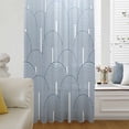 thumbnail image 6 of Ombre Sheer Curtains 45 Inches Long, Farmhouse Stripes Modern Abstract Art Light Filering Curtains, Breathable Simi Curtain Privacy Drapes for Kitchen Bathroom Lightweight Small Window Treatment, 6 of 9