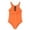 Orange, variant on REDARER Summer Girls Sleeveless Cartoon Prints 1 Piece Swimwear Beach Swimsuit Bikini,Girls Swimsuit,8-10 Years