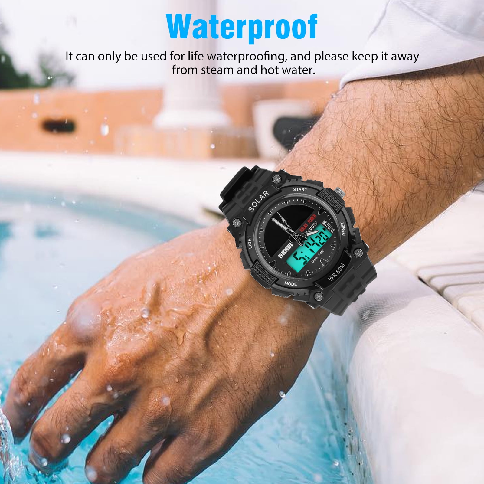 Men Sport LED Watches Top Brand Men Digital Clock Multi-Functional Rubber  Man Fitnes Athlete Timekeeping Electronic Watch Reloj