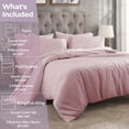 thumbnail image 3 of BNM 300 Thread Count Egyptian Cotton Duvet Cover Set, King/California King, Lavender, 3 of 11