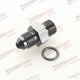 thumbnail image 1 of -4AN 4AN Male Flare To -3AN AN3 Straight Adapter Cut O-Ring Fitting Silver/Black/Blue~4656, 1 of 1
