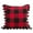 Black, variant on Buffalo Plaid Red and Black with Faux Fur Design Christmas Hanging Stocking (Black Fur Stocking 13"x19")