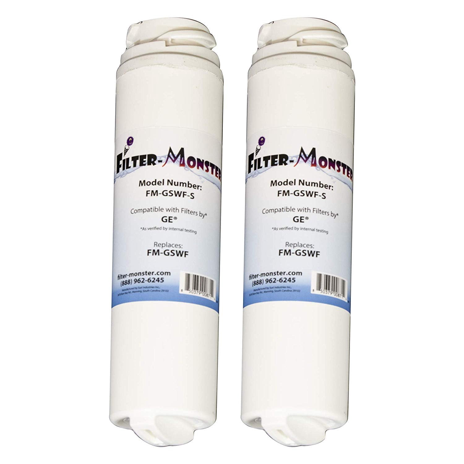 NSF 42, 53, 401 Replacement Refrigerator Water Filter Compatible with GE SmartWater GSWF, 238C2334P001, Kenmore 46-9914, 469914, 9914-2 Pack