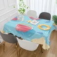 thumbnail image 2 of Yayeee Tablecloths 54" x 54" Rectangle Wrinkle Resistant Party Table Cover, Pink Beach Toys Pattern, 2 of 8