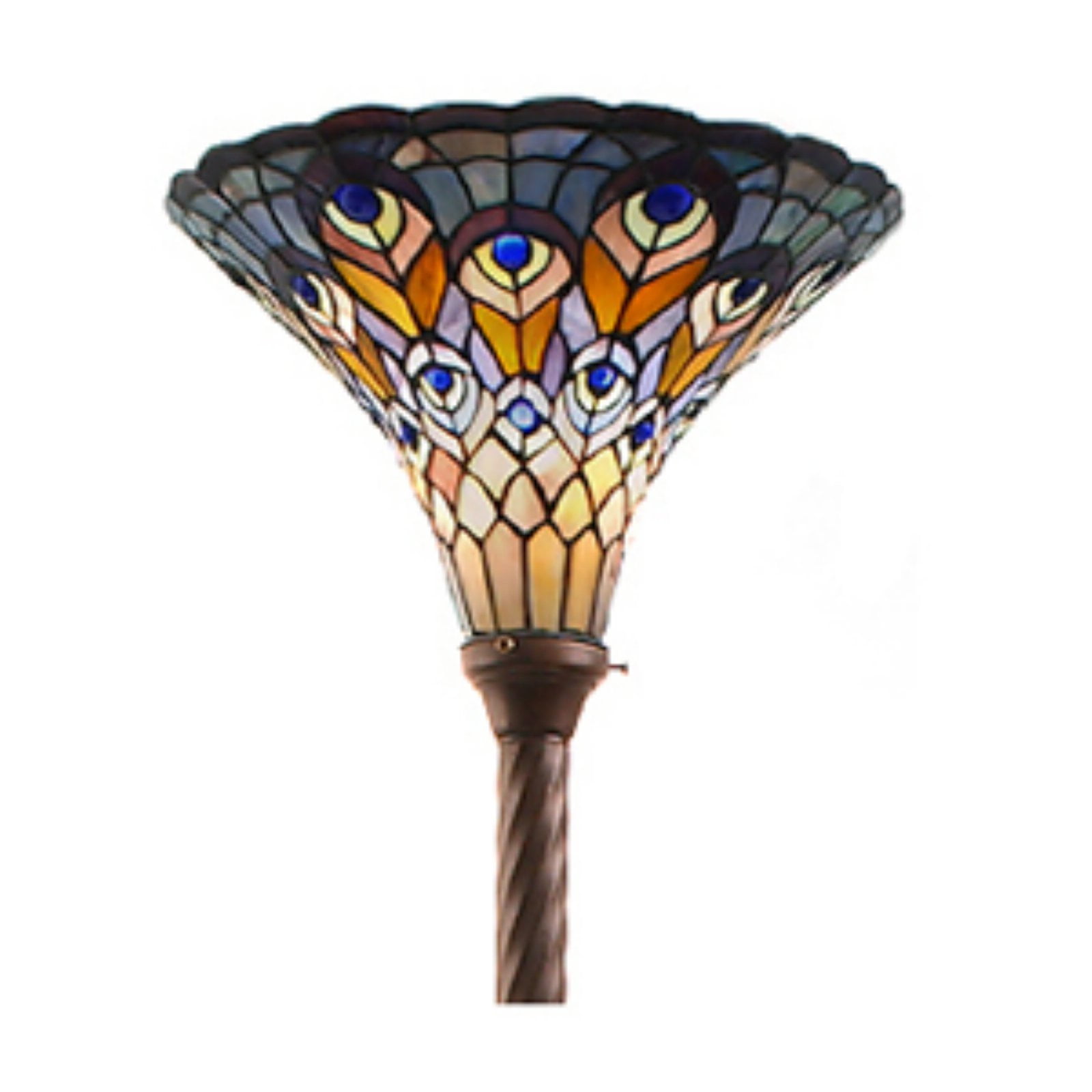 Warehouse of Tiffany Peacock 1 Light Torchiere