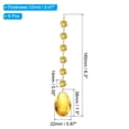 thumbnail image 2 of Uxcell Teardrop Crystal Chandelier Pendants Beads, 6 Pack 160mm Length 38mm Prisms Parts Beads Gold Tone, 2 of 5