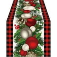 thumbnail image 3 of BGZLEU Christmas Table Runner ,Linen Red and Black Buffalo Check Plaid Table Runner 72 Inches Long Seasonal Winter Christmas Xmas Holiday Farmhouse Style Table Decoration, 3 of 8