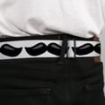 thumbnail image 4 of Buckle-Down Belt, Seatbelt Buckle Belt, Plastic Mustache White Black, 30 to 44 Inches, 4 of 9