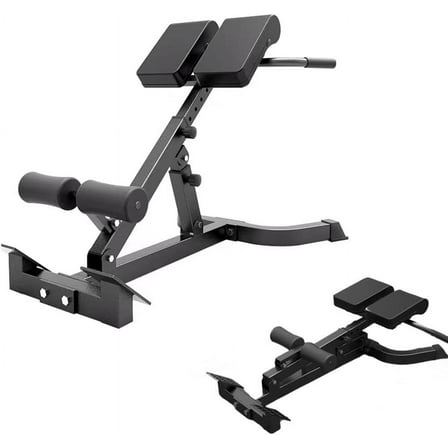 ComMax Hyperextension Roman Chair Back Extension Bench Foldable Workout Bench Machine for Home GYM Adjustable Waist Abdominal Back Trainer
