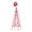 Red, variant on 8ft Windmill Outdoor Decor, Metal Garden Wind Wheel Weather Resistant, Decorative Windmill Weathervane for Yard, Lawn, Farm - Gray