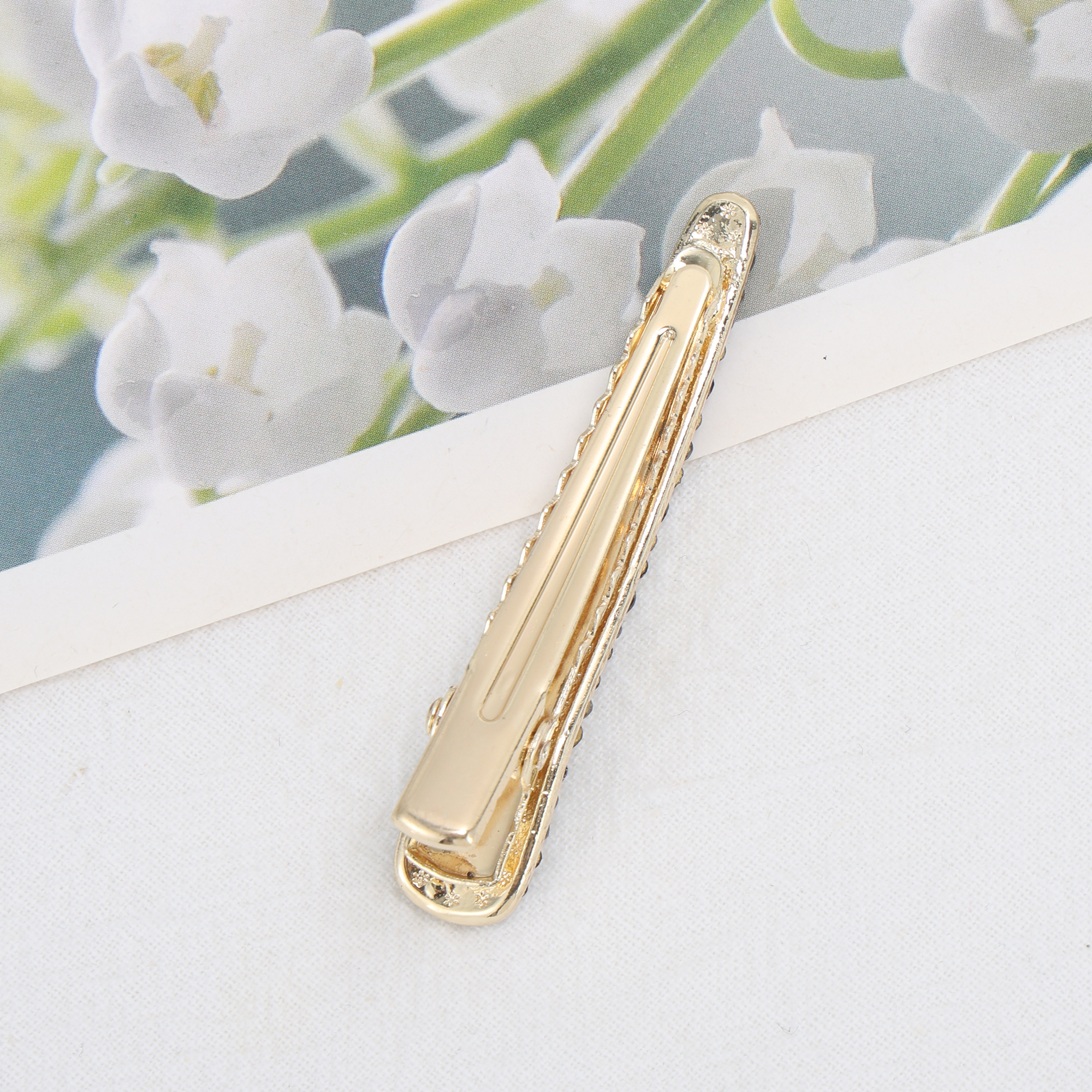 Unique Bargains Elegant Rhinestone Hair Clip Styling Gift Gloss Black
