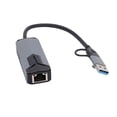 thumbnail image 2 of 5g 5G USB 3.0 Ethernet Adapter 5000Mbps High Speed 2 in 1 USB A Type C to RJ45 LAN Adapter for PC Laptop, 2 of 7