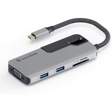 axGear WAVLINK USB C Hub, PD 7-in-1 Type C Adapter Mini Docking Station ...