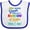 White and Royal, variant on Inktastic After Every Storm, There is a Rainbow of Hope Here I Am Boys or Girls Baby Bib