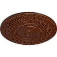 thumbnail image 3 of 33 7/8"OD x 2 3/8"P Rose Ceiling Medallion (Fits Canopies up to 13 1/2"), Hand-Painted Burnished Mahogany Crackle, 3 of 5