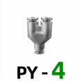 thumbnail image 2 of 1 pieza PU PV PE PY PY 304 Acoplamiento rápido neumático de metal de acero inoxidable 4 6 8 10 12 14 16mm Acoplamiento rápido de tubería de aire de alta presión, 2 of 8