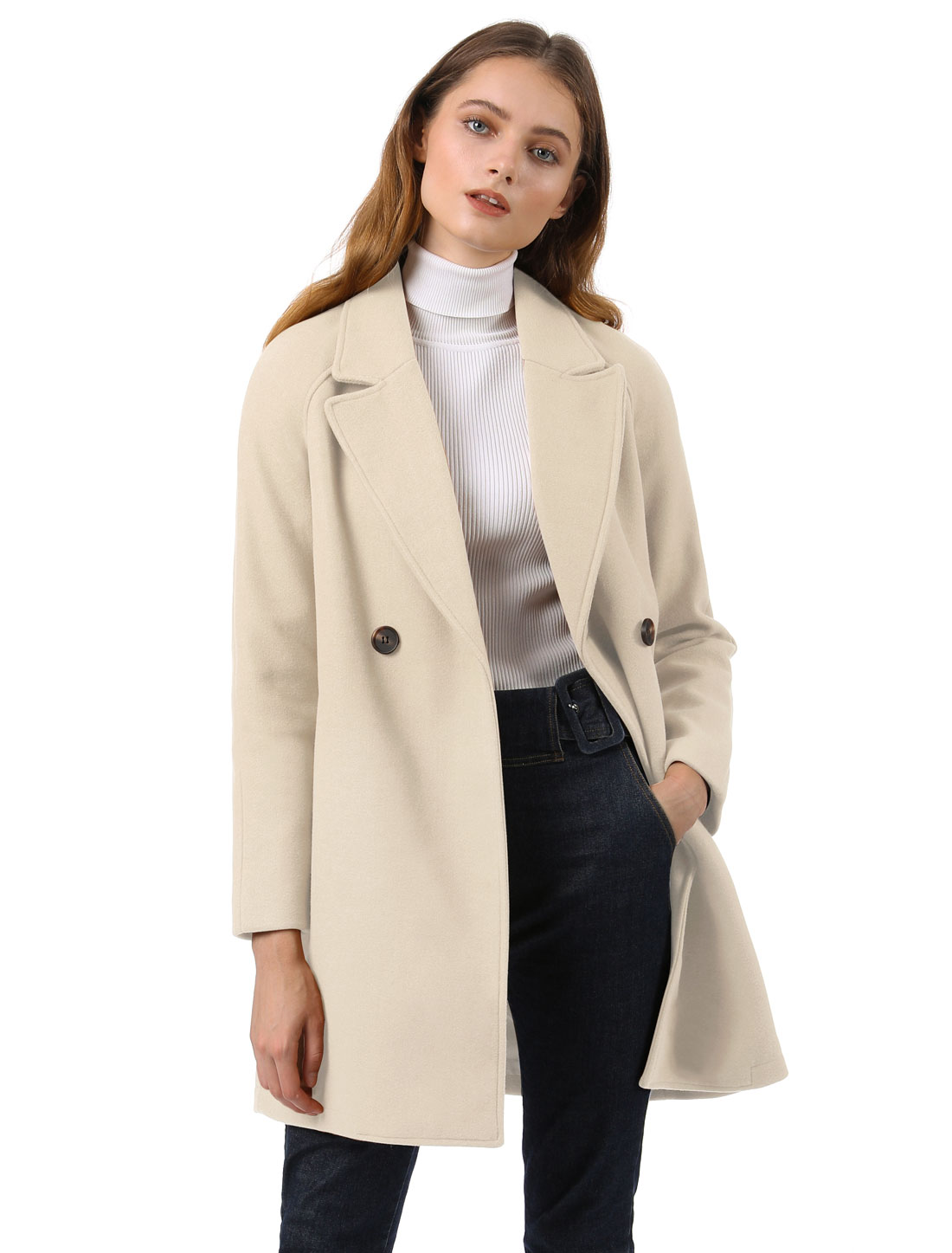 white overcoat women's
