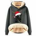 thumbnail image 1 of WILLBEST Sudadera de Mujer con Capucha Estampada con Letras Navideñas, de Lana, Cálida para El Invierno XXXX-Grande, 1 of 4