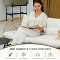 thumbnail image 3 of Grand Patio Boho 5-Piece Wicker Outdoor Conversation Sets with Loveseat and 2 Coffee Tables, Black/Beige, 3 of 8