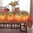 thumbnail image 4 of Fall Table Cloth 60x84 Inch Rectangle, Woodgrain Pumpkin Print Waterproof Wrinkle-Resistant Tablecloth for Autumn Thanksgiving Harvest Dining Kitchen Decor, 4 of 7