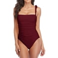thumbnail image 1 of Charmo Women One Piece Monokini Swimsuits Tummy Control Ruched Bathing Suits, 1 of 6