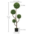 thumbnail image 4 of Artificial Boxwood Topiary Tree, 4FT Tall Faux Green Plant in Pot, Indoor Outdoor Artificial Tree for Patio, Porch, Garden, Living Room Decor, UV Resistant, 4 of 8