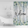 thumbnail image 2 of Shower Curtain, Country Watercolor Wild Flower Waterproof Shower Curtain Set with Hooks for Bathroom Showers,Stalls and Bathtubs,36x72In Blue Green Floral Herb, 2 of 9