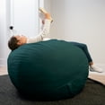 thumbnail image 3 of Big Joe Fuf 4Ft Foam Bean Bag Chair with Removable Cover for Kids, Teens, Deep Sea Velveteen, Durable Woven Polyester, 4 foot Large Reading and Gaming Seat, 3 of 6