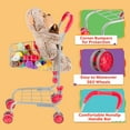 thumbnail image 6 of Hey Play Kids Shopping Cart with Pivoting Front Wheels and Fold-Up Design, 6 of 9