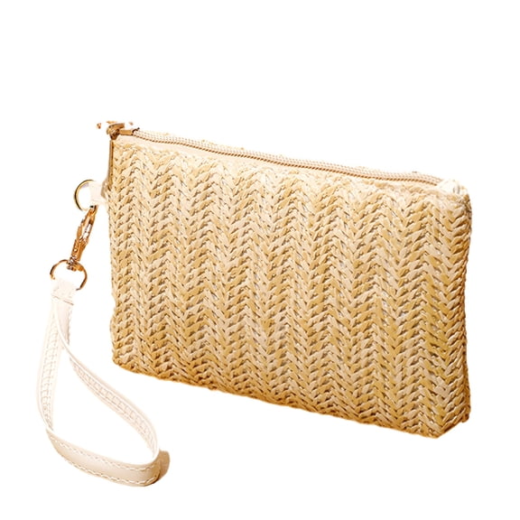 GASTROPOD 2026 New Straw Clutch Bag Bohemian Summer Beach Straw Purse Zipper Wristlet Wallet for Women for Beach Days, Summer Outings, Vacations, Casual Wear, Shopping, Evening Events, Holiday Trips