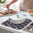 thumbnail image 2 of Pioneer Flower Floral Print Pattern Kitchen Dish Drying Mat 1 Pack, Ultra Absorbent Microfiber Drainer Mat, 16"x18", 2 of 6