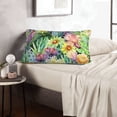 thumbnail image 6 of Lsque Watercolor Blooming Cactus Pattern Pillow Case – Soft & Cozy Throw Pillow Cover, Hypoallergenic Cushion Case for Sleeping Women with Envelope Closure-16"x24", 6 of 6