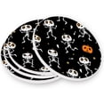 thumbnail image 3 of Coolnut Halloween Cute Skeleton Coasters for Drinks Set of 4, Absorbent Ceramic Drink Coaster with Cork Base for Wooden Coffee Table, Cool Housewarming Gift for Home Decor Gifts, 3 of 6