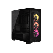 CORSAIR iCUE LINK 3500X RGB Tempered Glass Mid-Tower PC Case – 3x Pre-Installed RX120 RGB Fans – Reverse Connection Motherboard Compatible – Fits up to 10x 120mm Fans