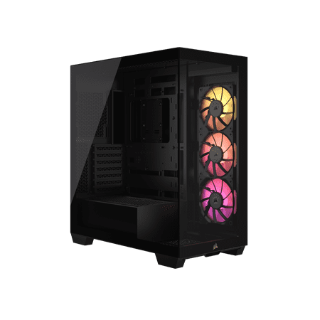 CORSAIR iCUE LINK 3500X RGB Tempered Glass Mid-Tower PC Case – 3x Pre-Installed RX120 RGB Fans – Reverse Connection Motherboard Compatible – Fits up to 10x 120mm Fans