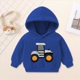 thumbnail image 2 of KPOPLK Toddler Baby Boy Hoodies 3 6 9 12 18 Months 2T 3T Fall Long Sleeve Casual Hooded Sweatshirt Top Winter Clothes Blue Size 2-3 Years, 2 of 7